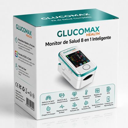 Kit Salute: Glucomax Misuratore Senza Dolore + Gratis Misuratore di Pressione ES