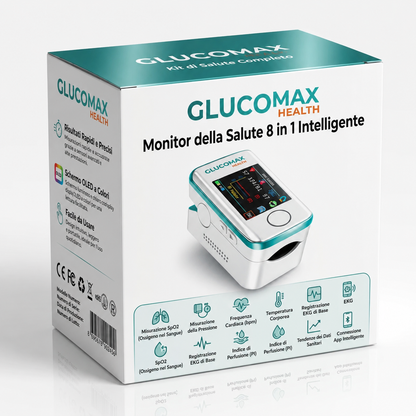 Kit Salute: Glucomax Misuratore Senza Dolore + Gratis Misuratore di Pressione